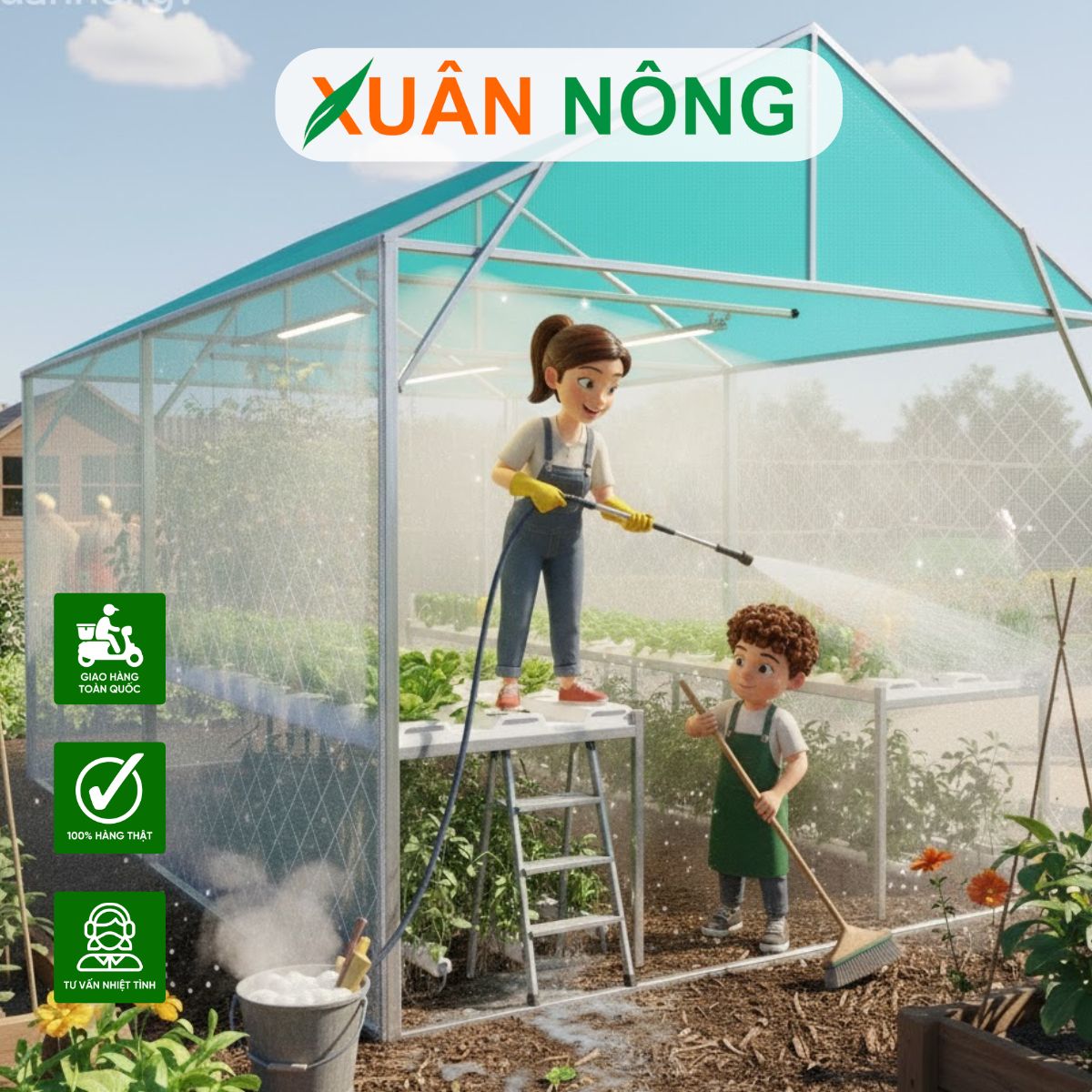 Nhà màng mini - Bảo trì và vệ sinh sau mỗi vụ mùa